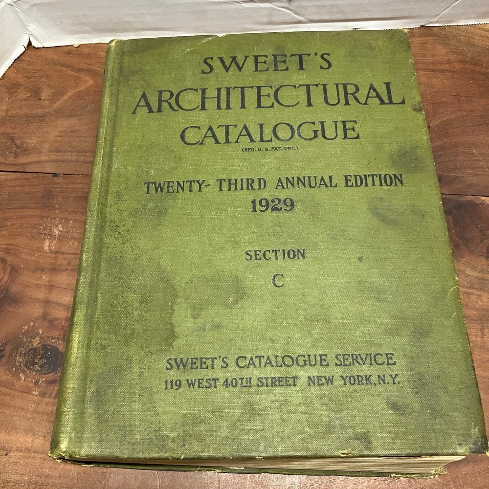 Sweets Architectural Catalogue 1929 23rd Edition Section C Building Materials